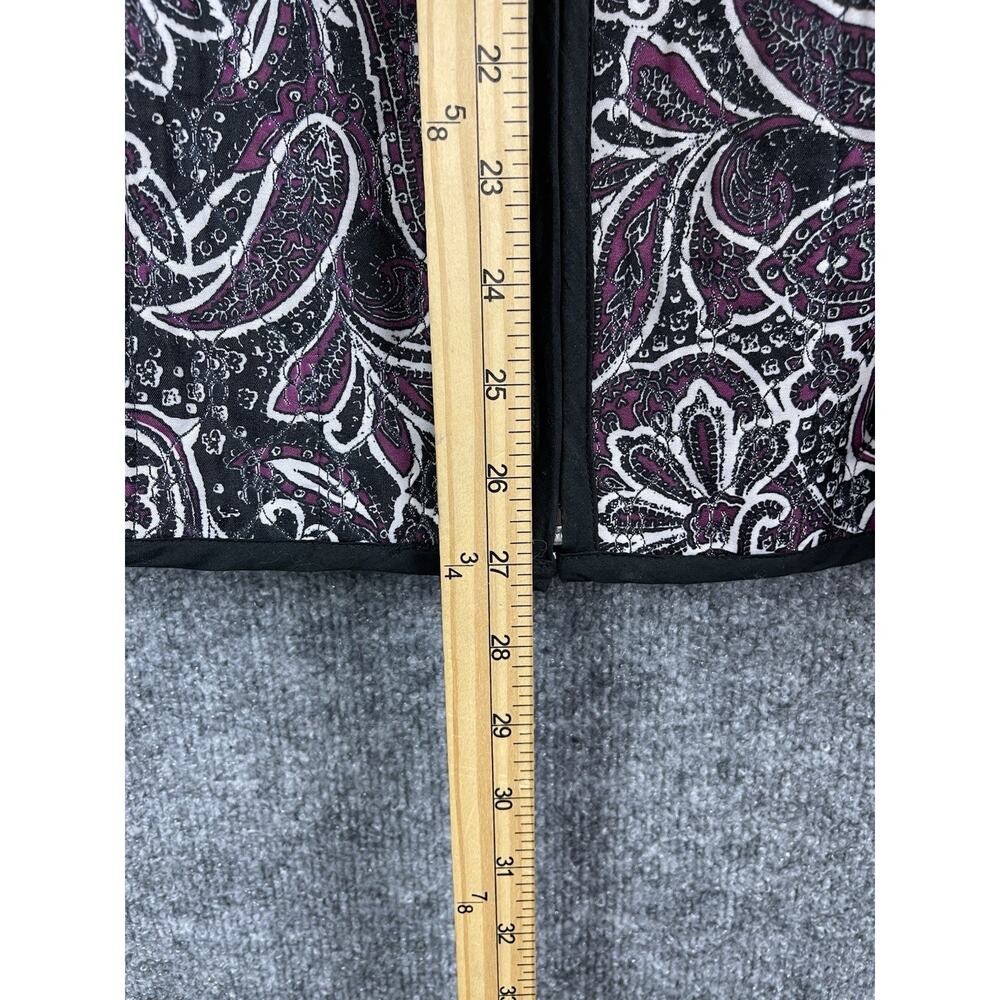 Women's Lightweight Quilted Jacket Size L Black and White reversable Maroon - Picture 5 of 10